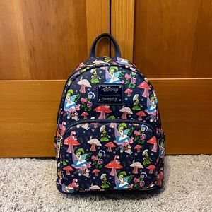 Loungefly Alice in Wonderland Mushroom Print Backpack